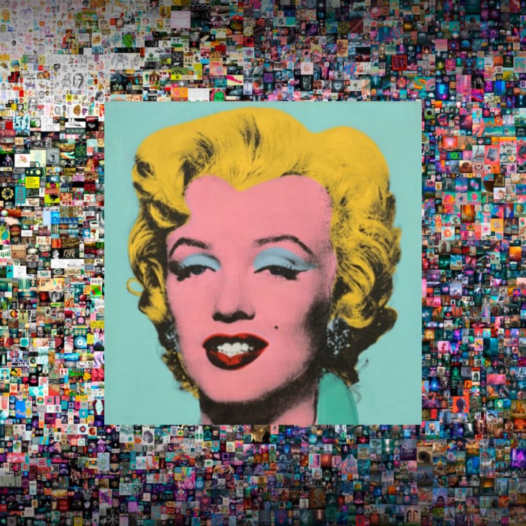 Warhol's Marilyn meets Beeple's 5000 Days
